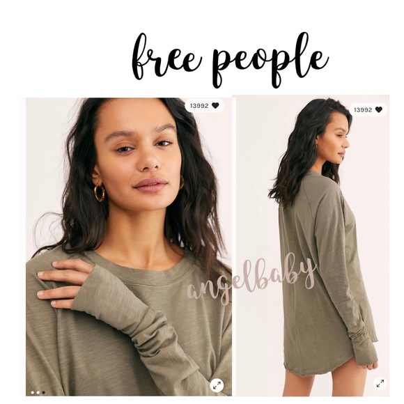 Free people Arden tee in Washed Army! - Picture 9 of 16